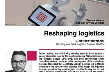 Reshaping logistics. Drones, robots, and self-driving vehicles