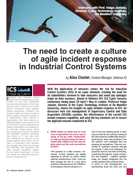 HR 2/19 The need to create a culture of agile incident response in Industrial Control Systems