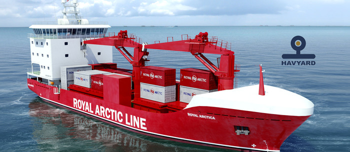 Royal Arctic Line's new container ship to be built by the Zamakona Yards (photo: Havyard)